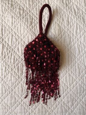 Top Shop Red Sequin Mini Purse
